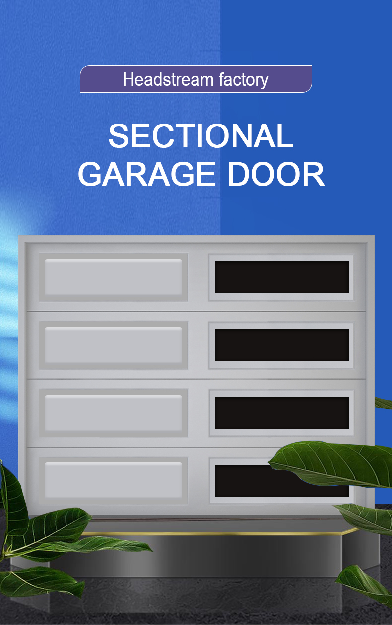 American Modern Steel Sectional Garage Doors Overhead Insulated 9X8